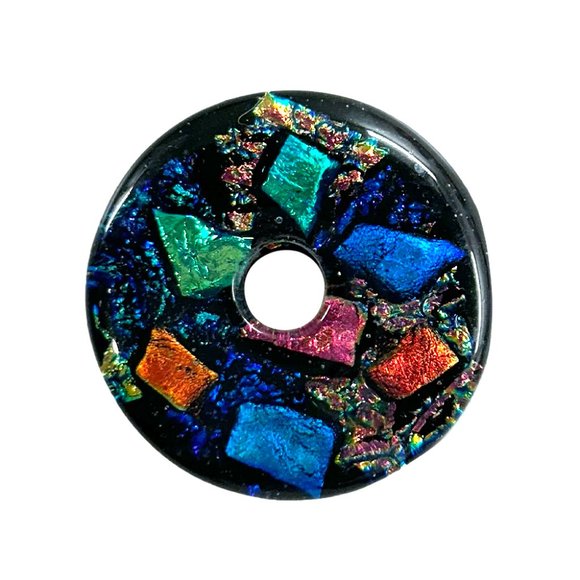 Dichroic Glass Pendant - Picture 2 of 3